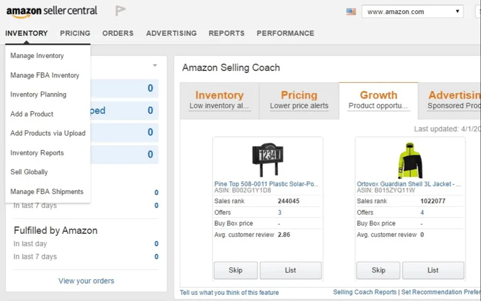 Amazon Seller Central