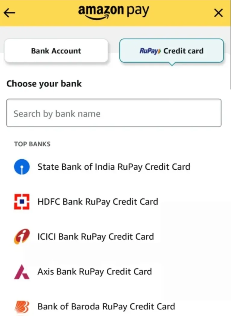 Link bank account