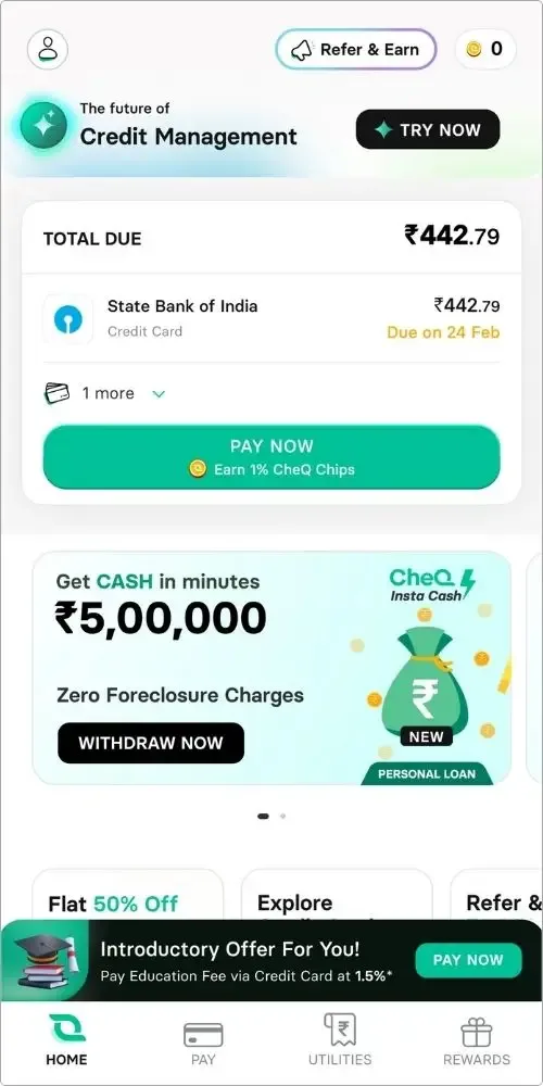 Cheq interface